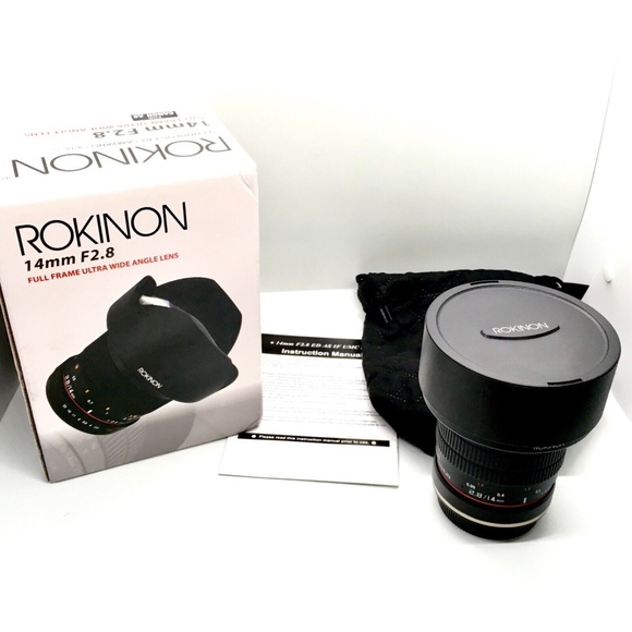 Rokinon 14mm F2.8 ED AS IF UMC Manual Focus Lens + AE Chip for Canon AE Camera - Picture 5 of 11